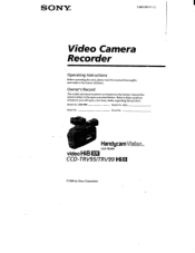 Sony CCD-TRV95 Operating Instructions  (primary manual)