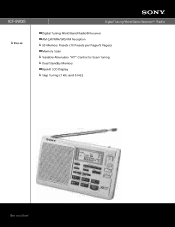 Sony ICF-SW35 Marketing Specifications