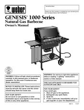 Weber Genesis 1000 NG Owner Manual