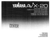 Yamaha AVX-20 Owner's Manual