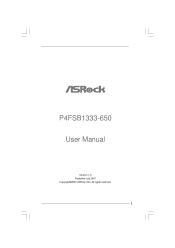 ASRock P4FSB1333-650 User Manual