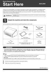 Brother International ImageCenter„ ADS2000 Quick Setup Guide - English