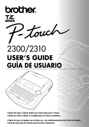 Brother International PT 2300 Users Manual - English and Spanish