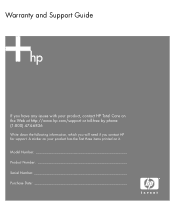 HP PL4260N Warranty/Support Guide for MR4000N