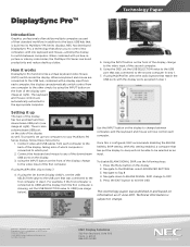 NEC PA322UHD-BK DisplaySync Pro Technology Paper