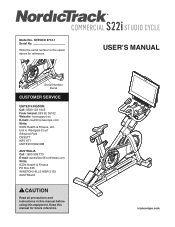 NordicTrack S22i Studio Bike Instruction Manual