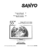 Sanyo DP55360 Owners Manual