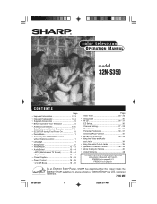 Sharp 32NS350 32NS350 Operation Manual