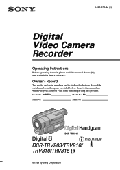 Sony CCD-TRV210 Operating Instructions