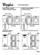 Whirlpool WFW9290FW Dimension Guide