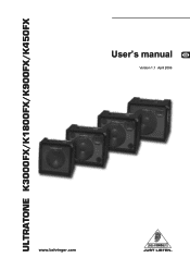 Behringer K900FX User Manual