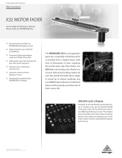 Behringer X32 MOTOR FADER Product Information Document