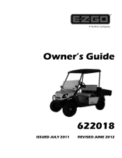 E-Z-GO Terrain 250 - Electric Owner Manual