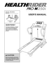 HealthRider Pro H250i Treadmill English Manual