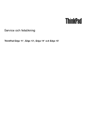 Lenovo ThinkPad Edge 13 (Swedish) Service and Troubleshooting Guide