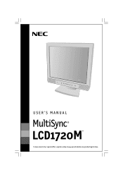 NEC LCD1720M BK MultiSync LCD1720M User's Manual