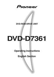 Pioneer DRM-7000 User Manual for the DVD-7361 drive