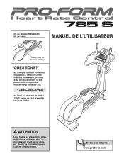ProForm 785s Elliptical Canadian French Manual