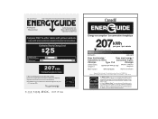 RCA RFR115-D Energy Label Black