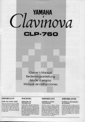Yamaha CLP-760 Owner's Manual (image)
