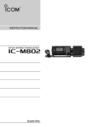 Icom IC-M802 Instruction Manual