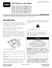 Toro 20330 Operation Manual