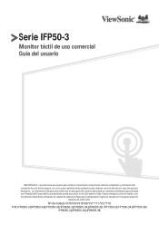 ViewSonic IFP8650 - Gen 3 IFP5550 Gen 3 User Guide Spanish