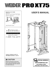 Weider Pro Xt75 English Manual