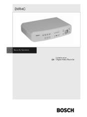 Bosch DVR4C1081 Installation Manual