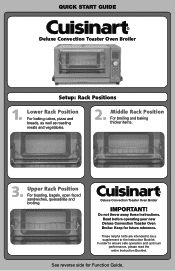 Cuisinart TOB-135N Quick Reference