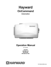 Hayward OnCommand Model: ALL MODELS Operation