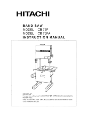 Hitachi CB75F Instruction Manual
