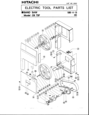 Hitachi CB75F Parts List