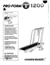 ProForm 120 Se Treadmill English Manual