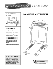 ProForm 12.5qm Italian Manual