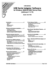 Tripp Lite USA-19HS Owner's Manual for USA-19HS Windows v3.7S 933021