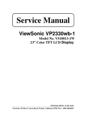 ViewSonic VP2330WB Service Manual
