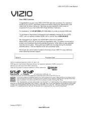 Vizio XVT472SV XVT472SV HDTV User Manual