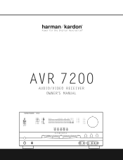 Harman Kardon AVR 7200 Owners Manual