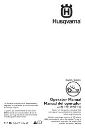 Husqvarna Z548 Owner Manual