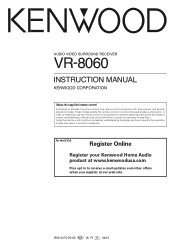 Kenwood VR-8060 User Manual