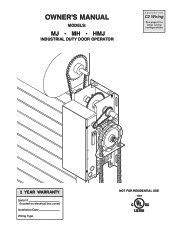 LiftMaster MH MJ (BLACK LINE) Manual