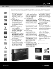 Sony DSC-T20/B Marketing Specifications (Black Model)