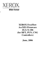 Xerox 850DP FreeFlow Accxes 10.3.3 Customer Release Notes