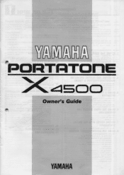 Yamaha X4500 Owner's Manual