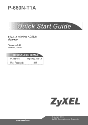 ZyXEL P-660N-T1A Quick Start Guide