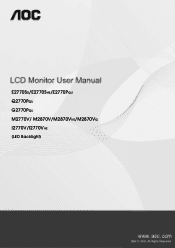 AOC G2770PQU G2770PQU User Manual