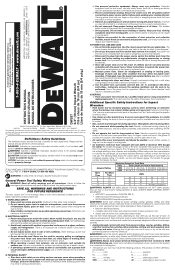 Dewalt DW297 Instruction Manual