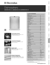 Electrolux EIDW6305GW Product Specifications Sheet (English)