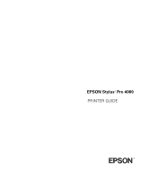 Epson Stylus Pro 4000 Professional Edition Printer Guide